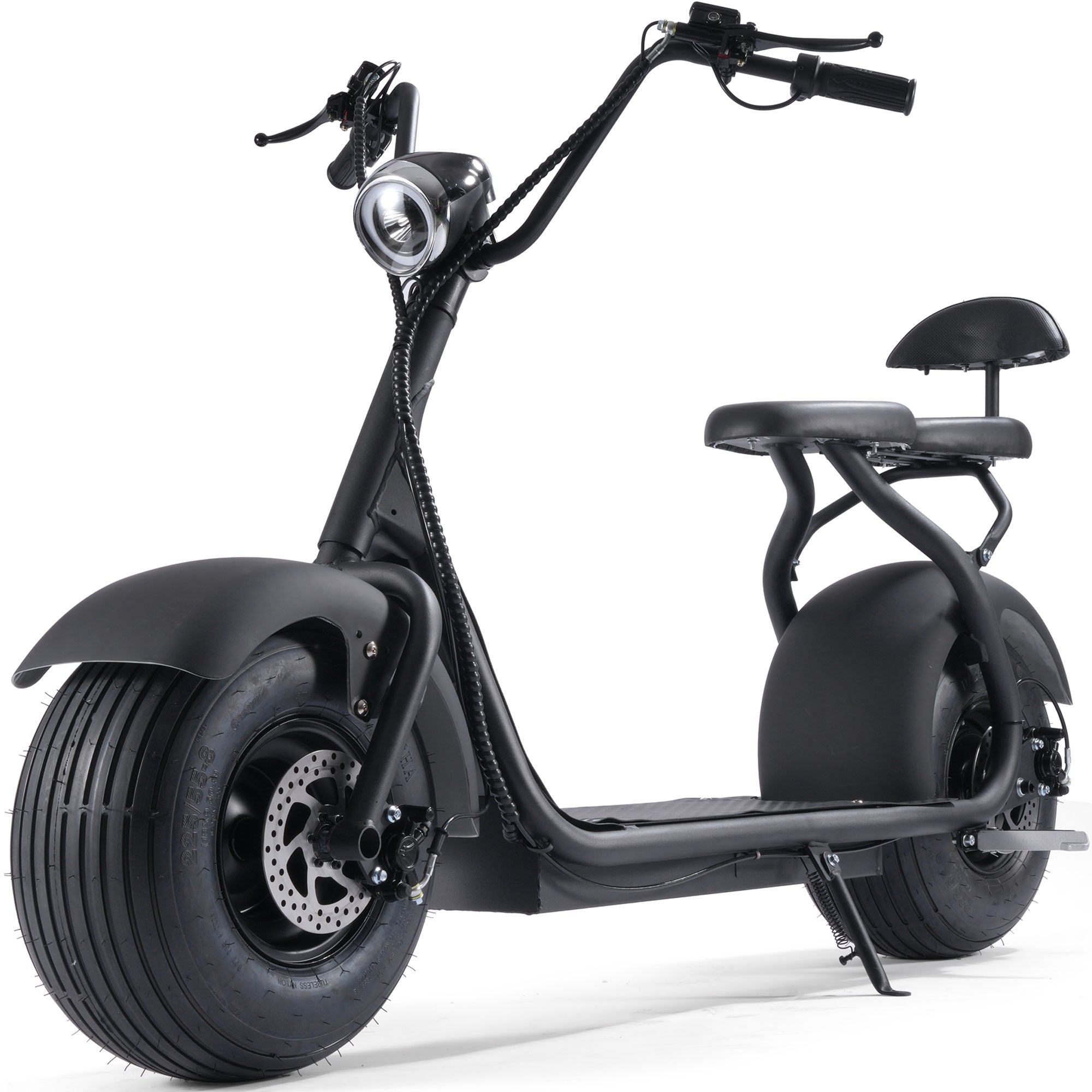 MotoTec Fat Tire 60v 18ah 2000w Lithium Electric Scooter Black