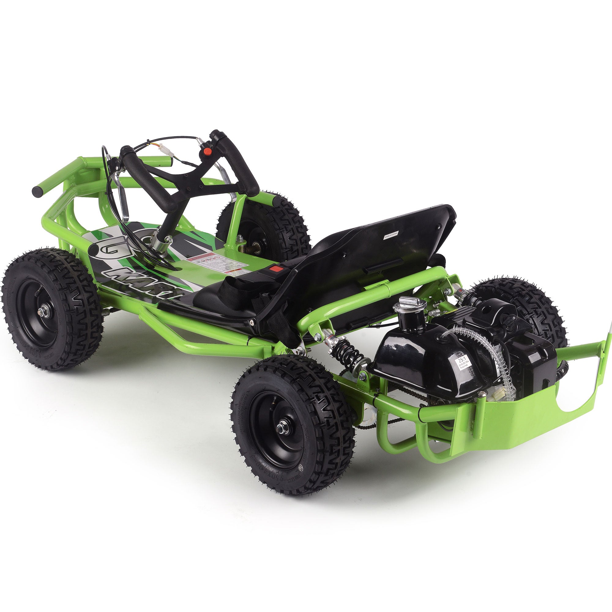 MotoTec Sandman Kids Gas Powered 52cc Go Kart Green