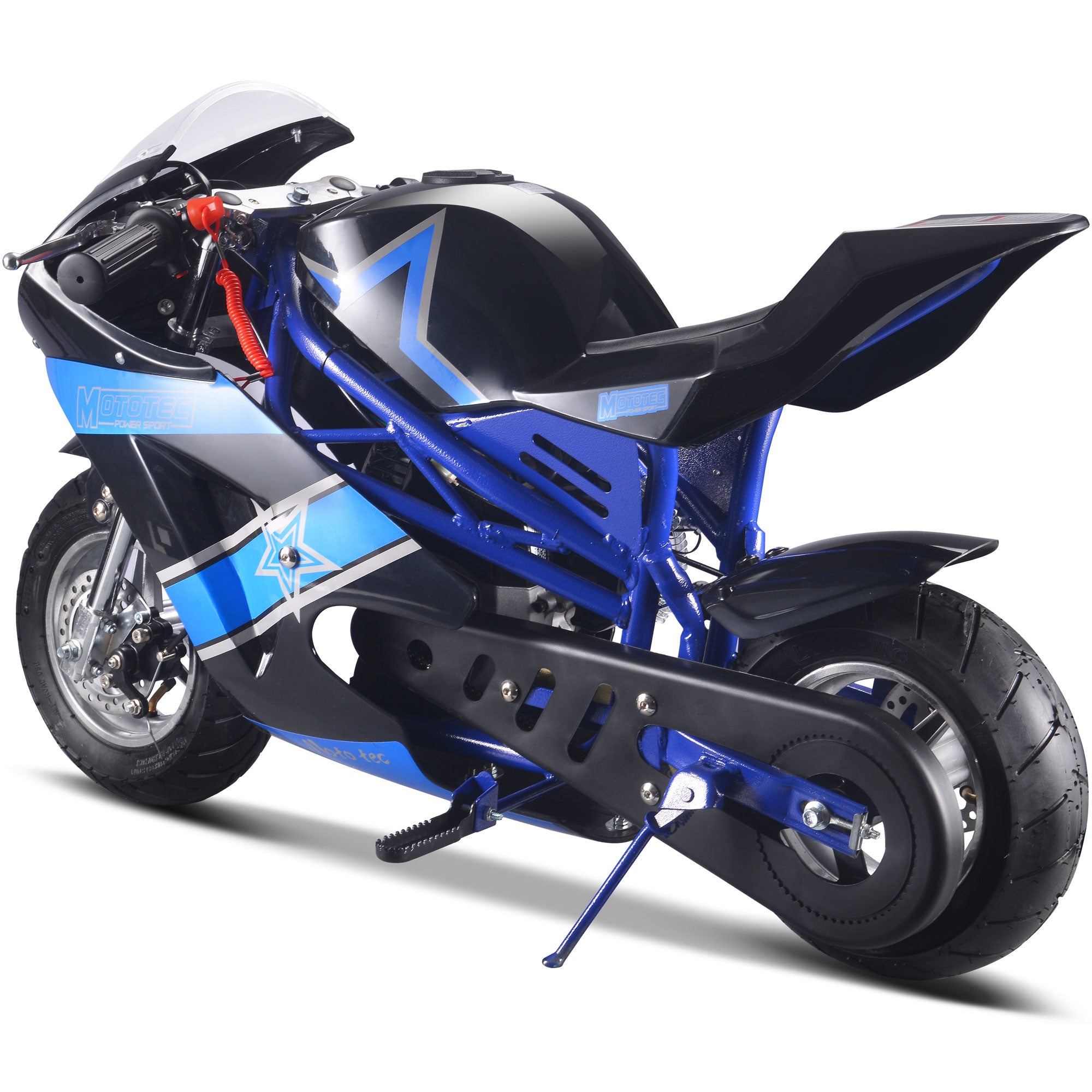 MotoTec Gas Pocket Bike GT 49cc 2-stroke Blue