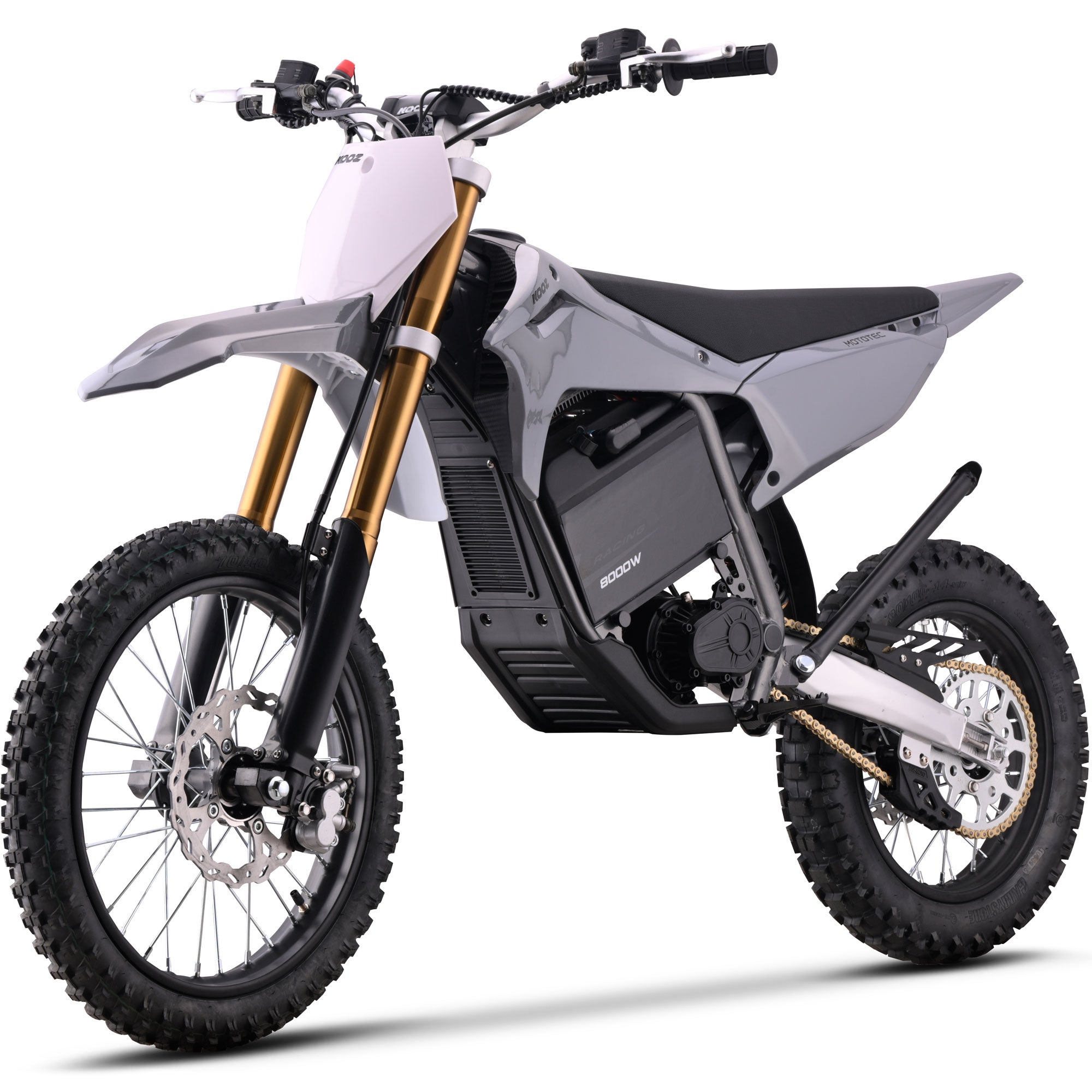 MotoTec 72v 8000w Pro Electric Dirt Bike 17/14 Lithium Grey