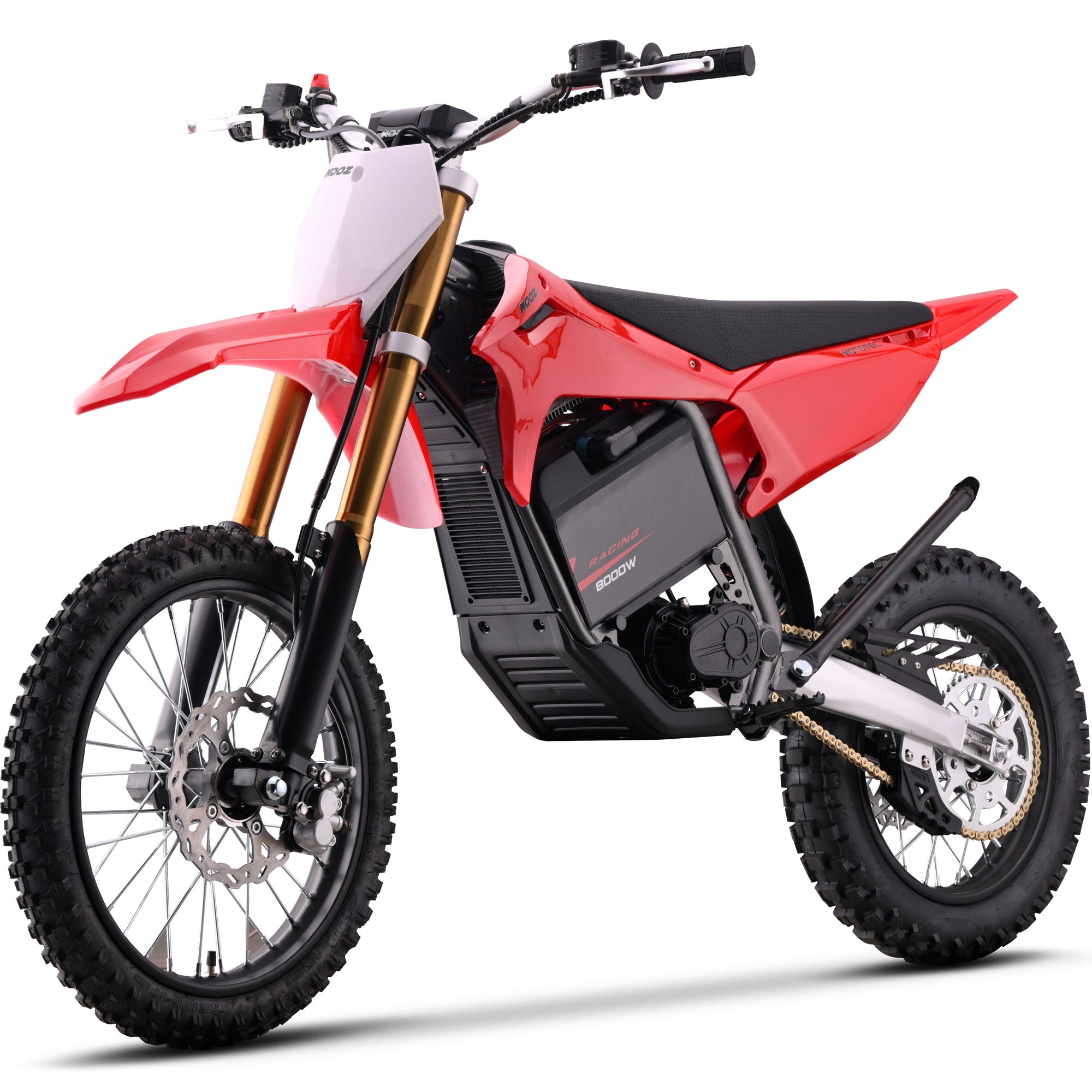MotoTec 72v 8000w Pro Electric Dirt Bike 17/14 Lithium Red