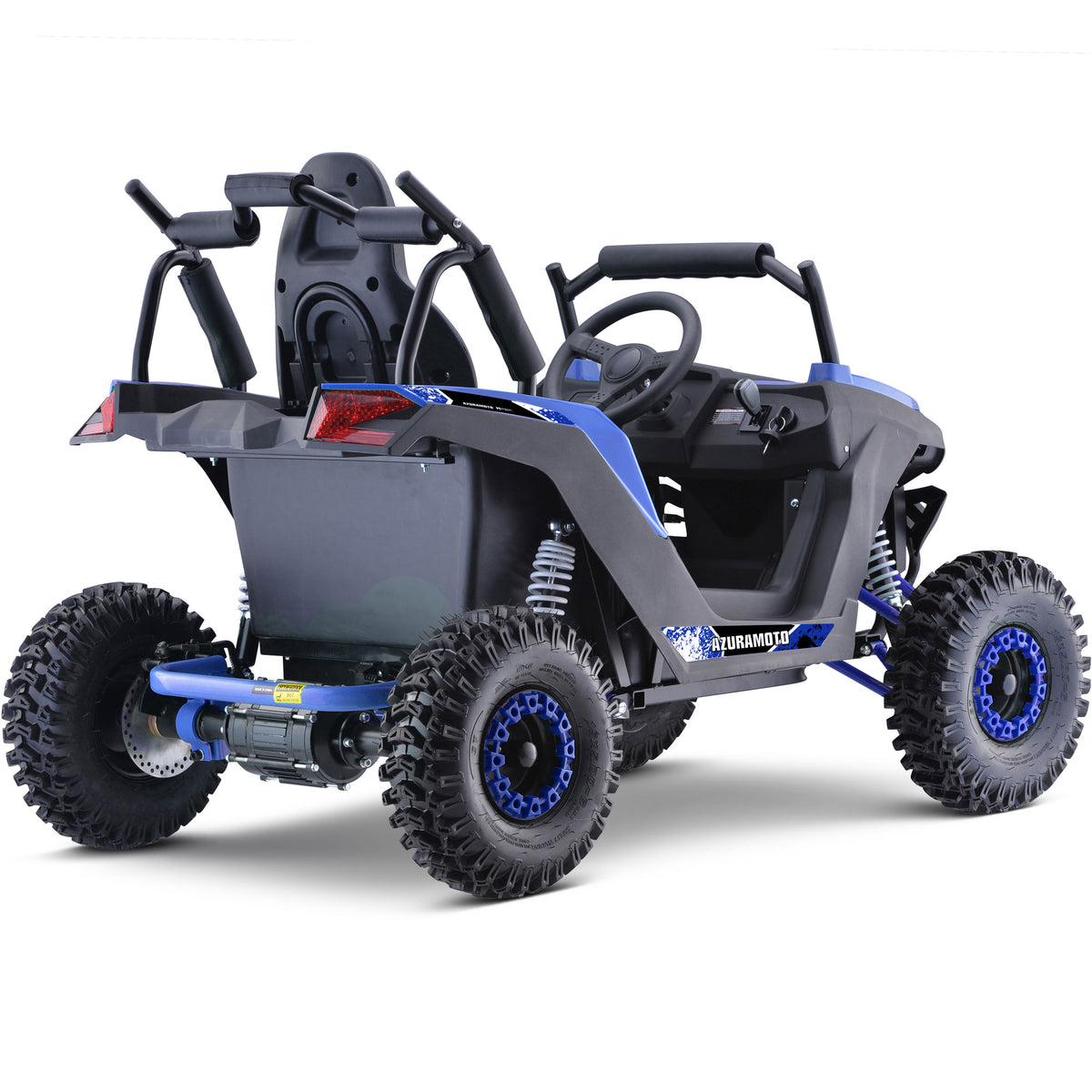 Blue Rugged Utv MotoTec Raider Kids UTV 48v 1200w Full Suspension Blue – Moneta Speed Co