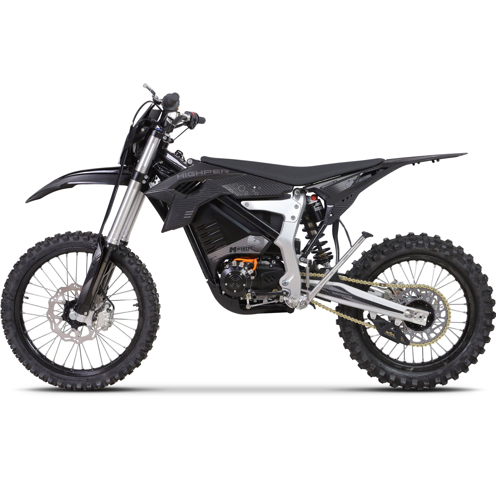 MotoTec Venom 72v 12000w 50ah Electric Dirt Bike White