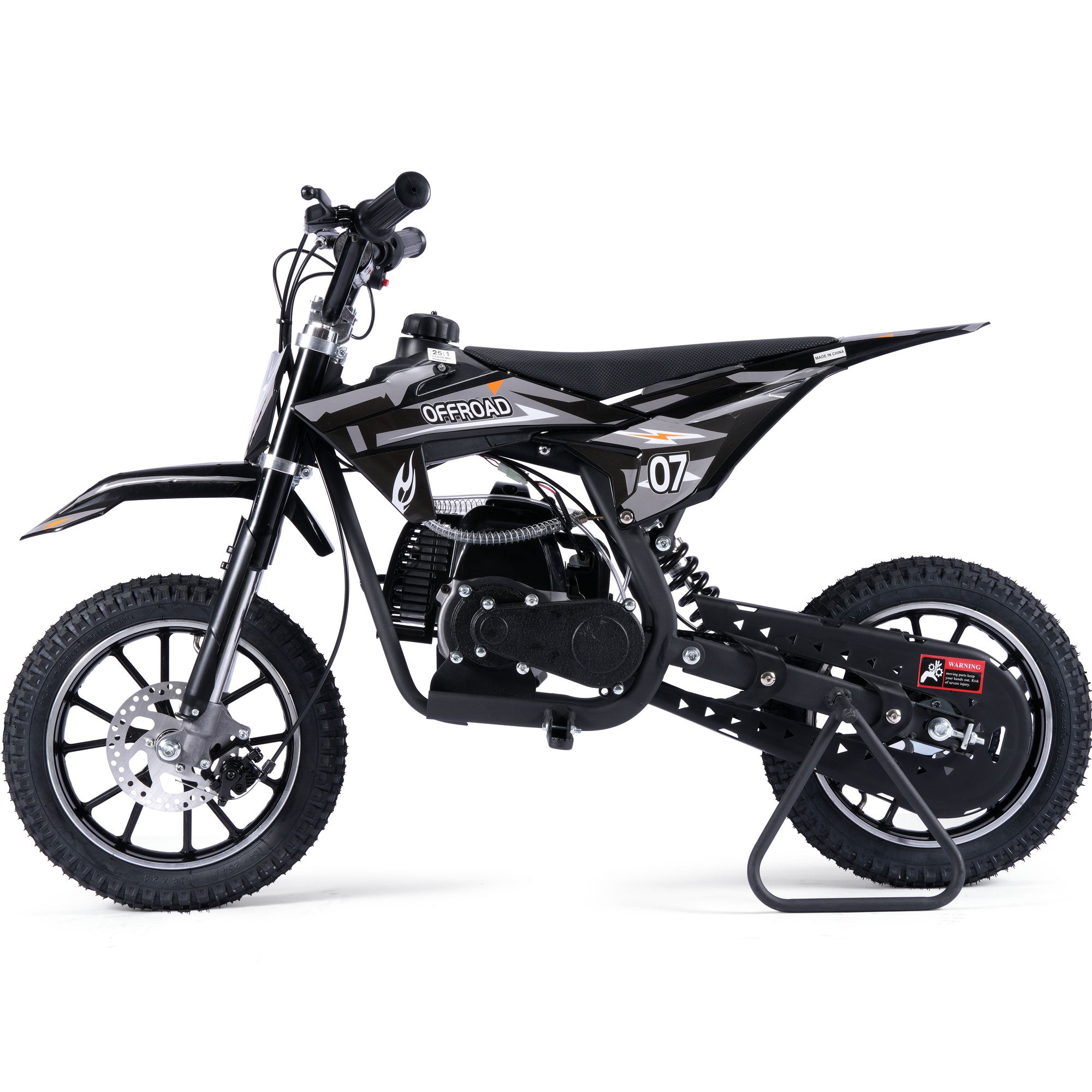 MotoTec Pioneer 49cc 2-Stroke Dirt Bike Black