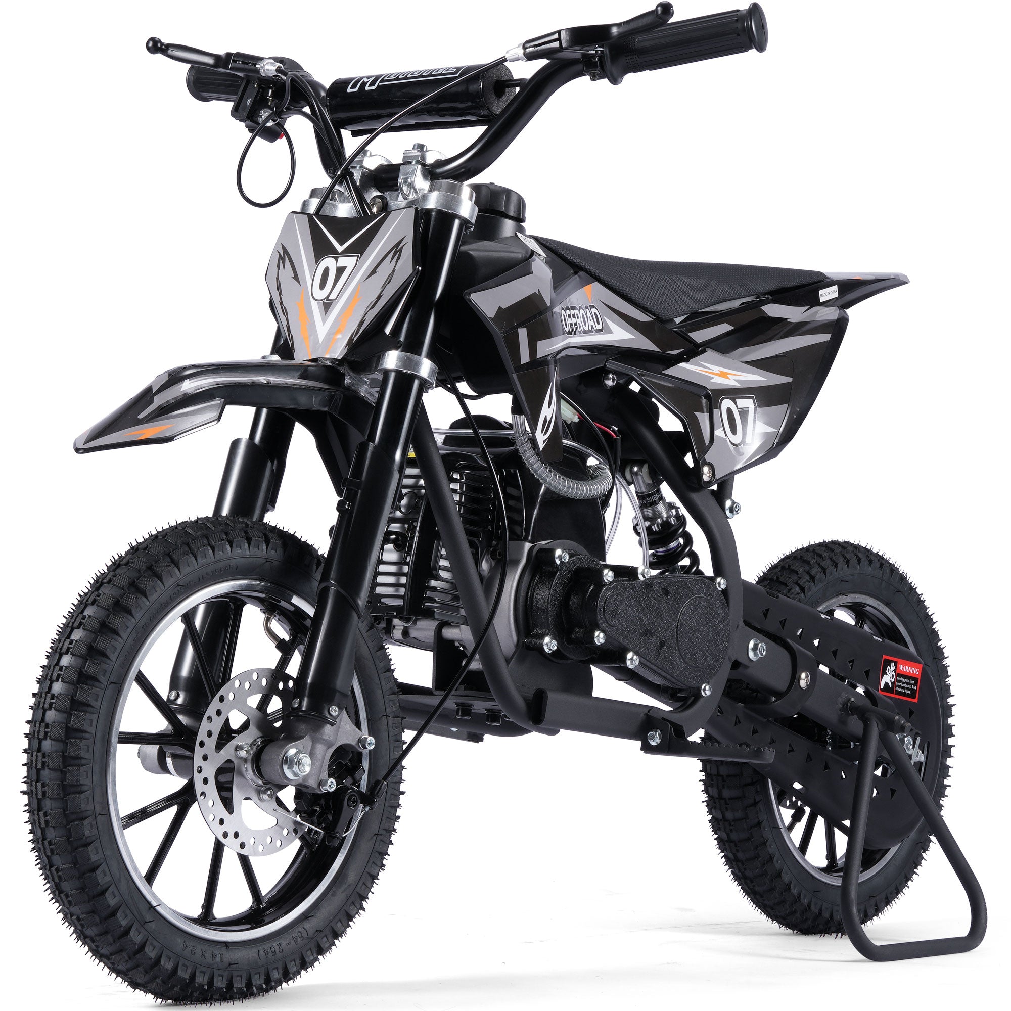 MotoTec Pioneer 49cc 2-Stroke Dirt Bike Black
