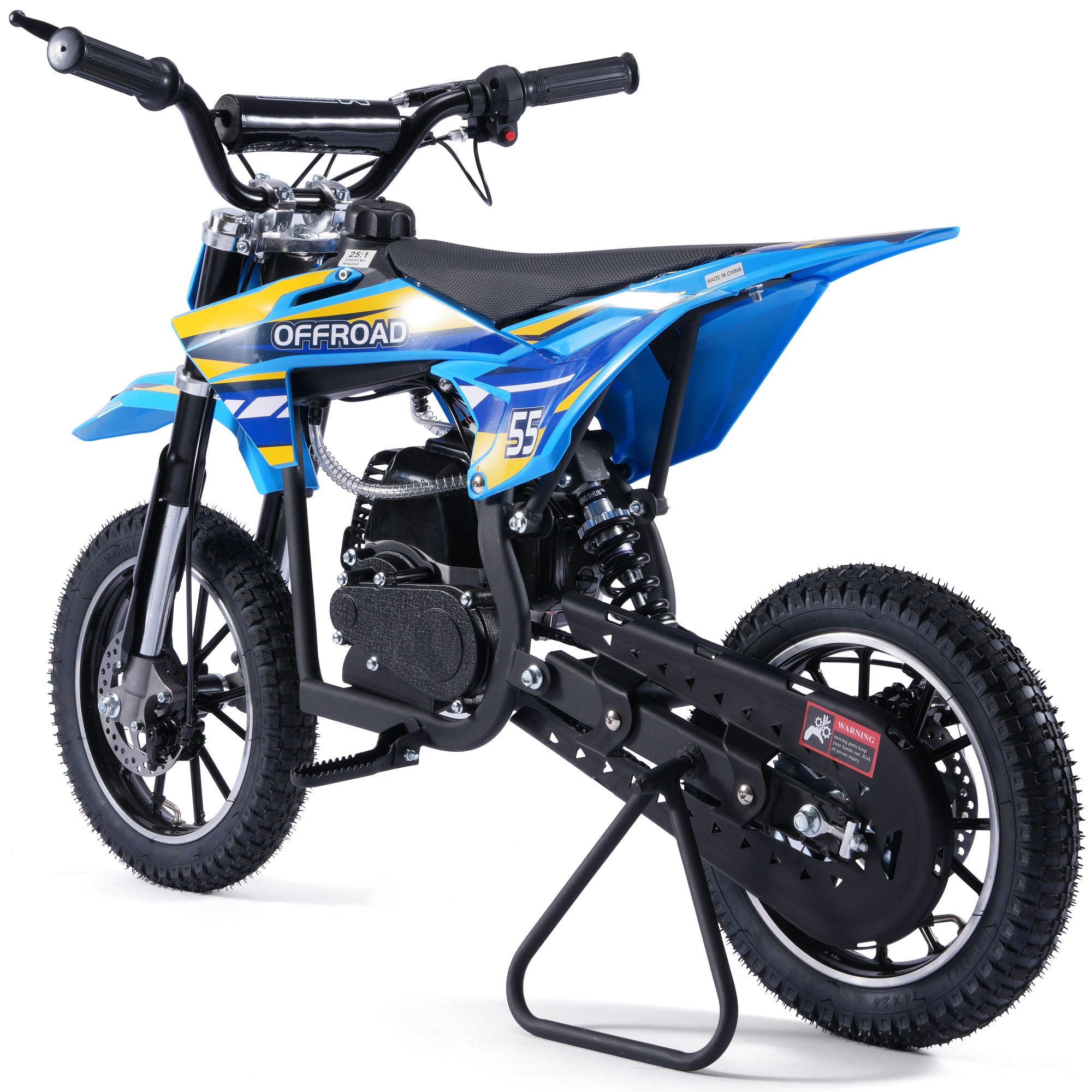 MotoTec Pioneer 49cc 2-Stroke Dirt Bike Blue