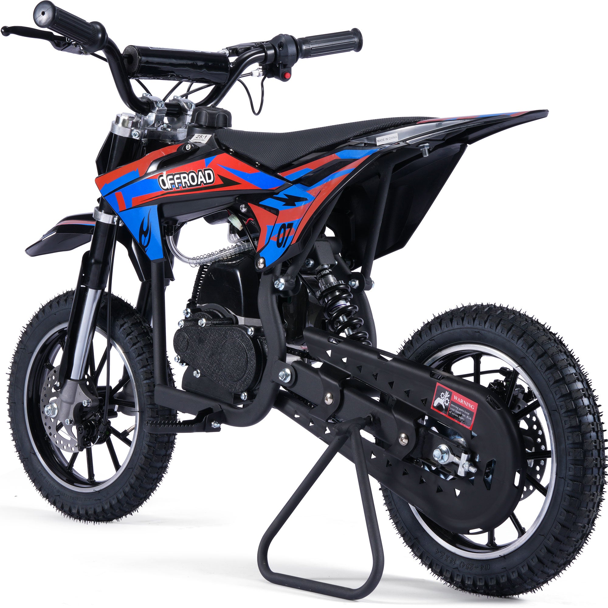 MotoTec Pioneer 49cc 2-Stroke Dirt Bike Red