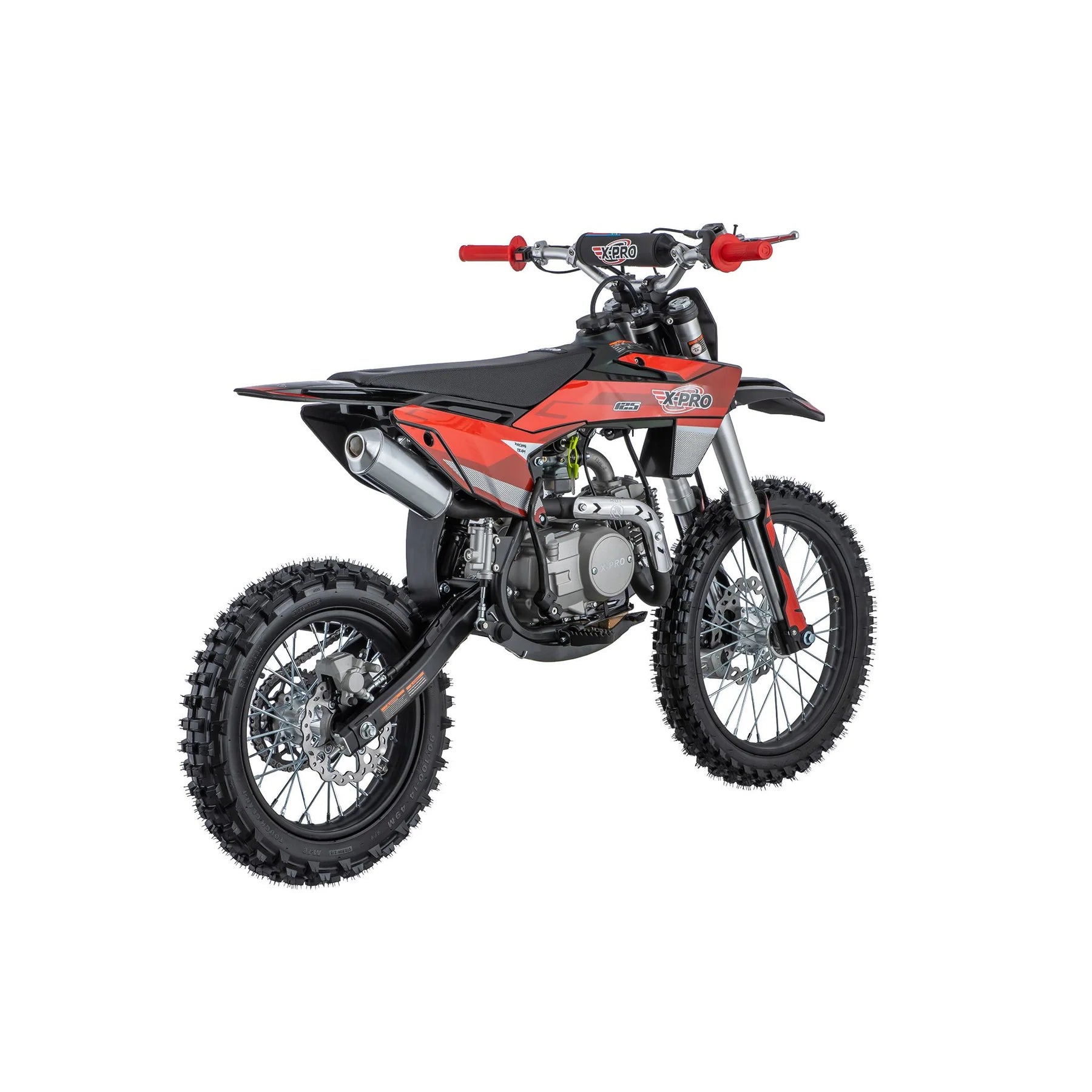 X-PRO X9 125cc Dirt Bike with 4-Speed Manual Transmission, Kick Start, Big 17in/14in Tires! Zongshen Brand Engine!