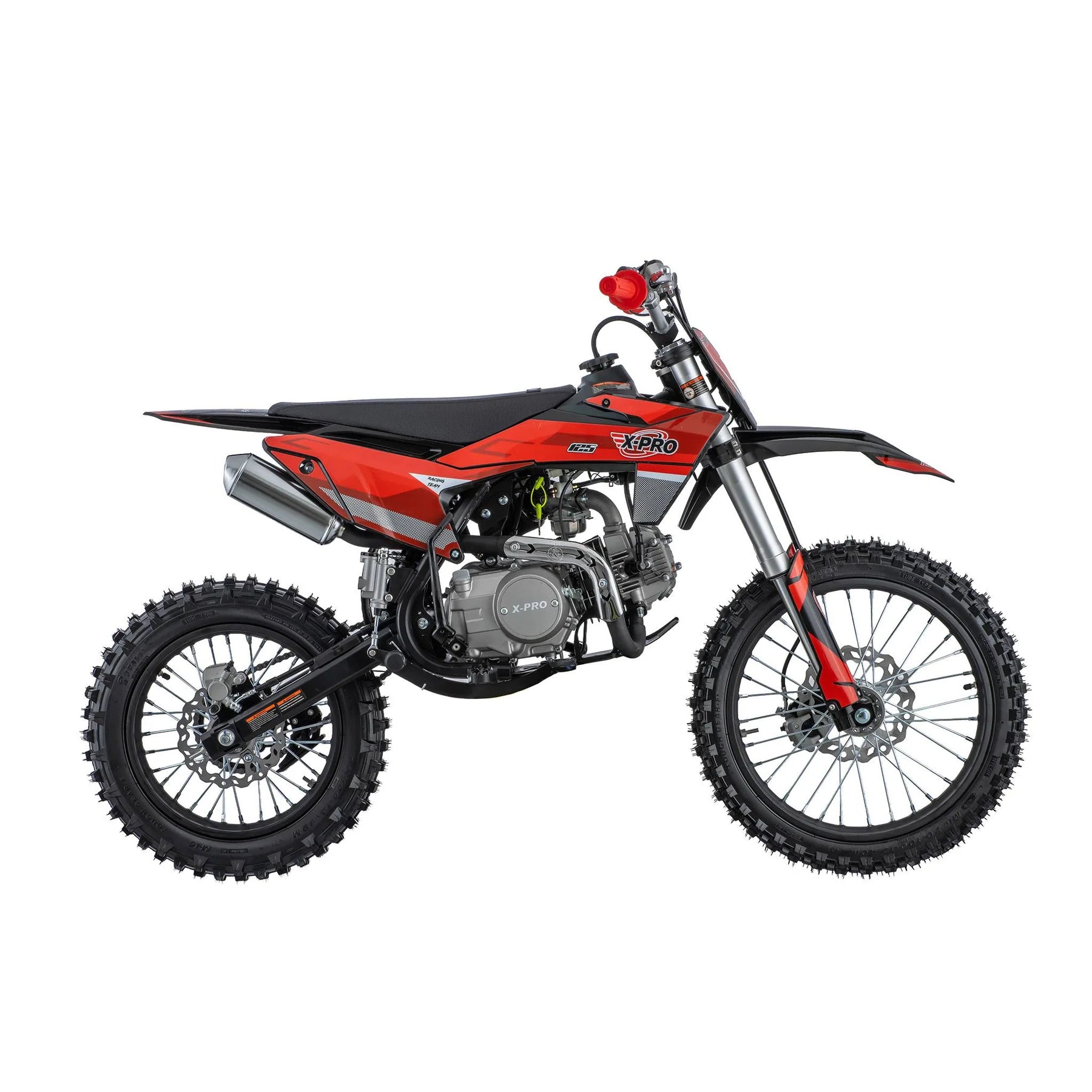 X-PRO X9 125cc Dirt Bike with 4-Speed Manual Transmission, Kick Start, Big 17in/14in Tires! Zongshen Brand Engine!