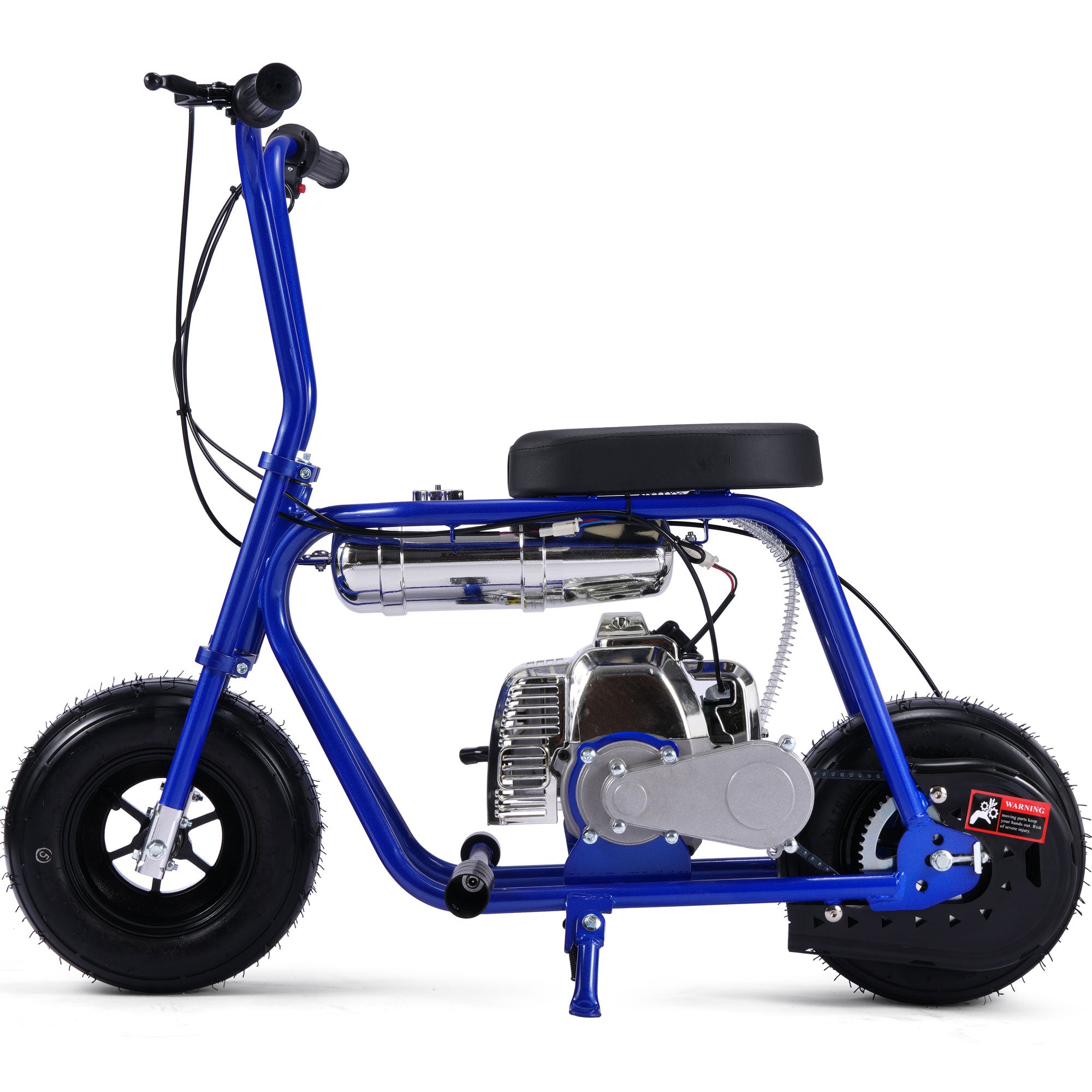 MotoTec Wild Rover 49cc 2-Stroke Kids Gas Mini Bike Blue