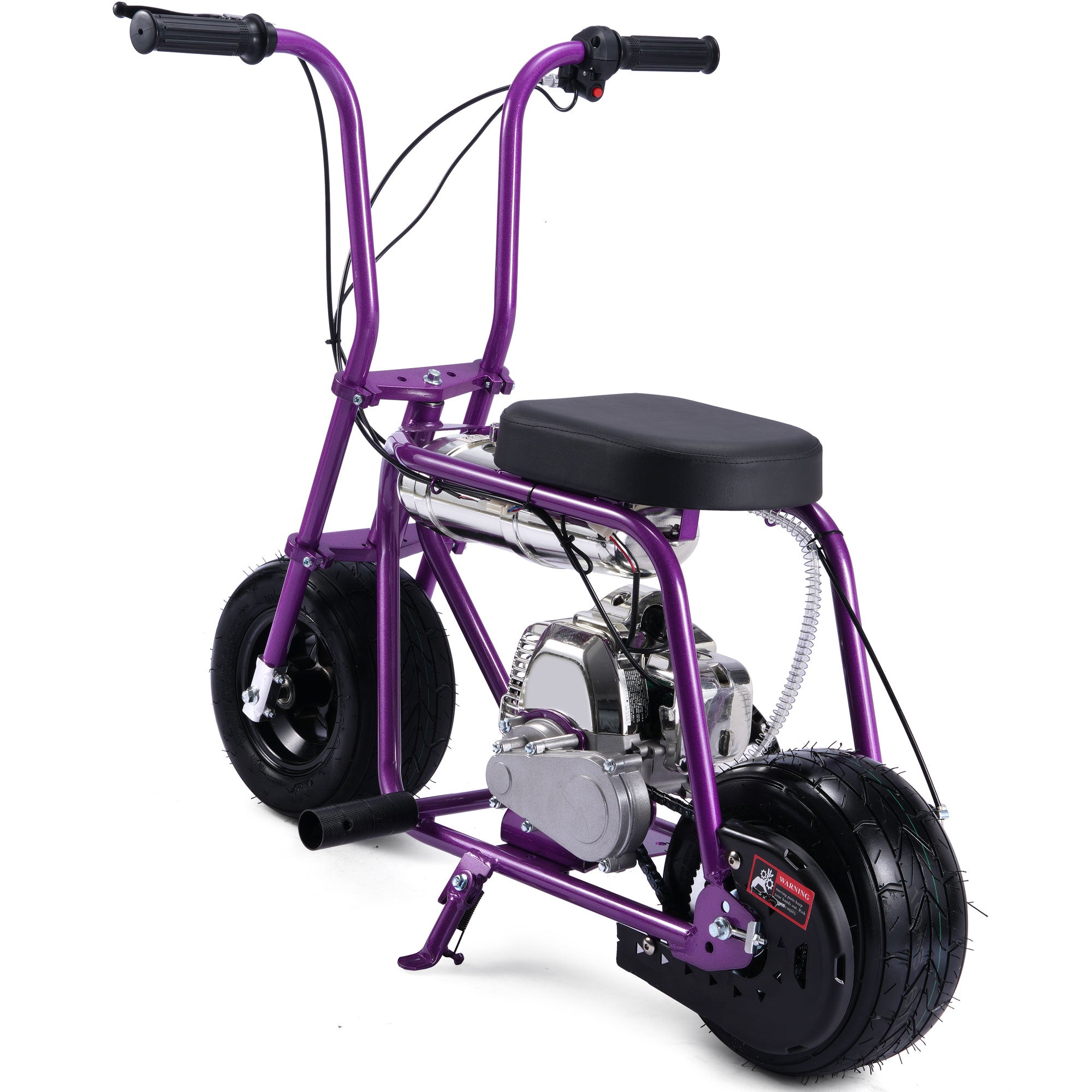 MotoTec Wild Rover 49cc 2-Stroke Kids Gas Mini Bike Purple