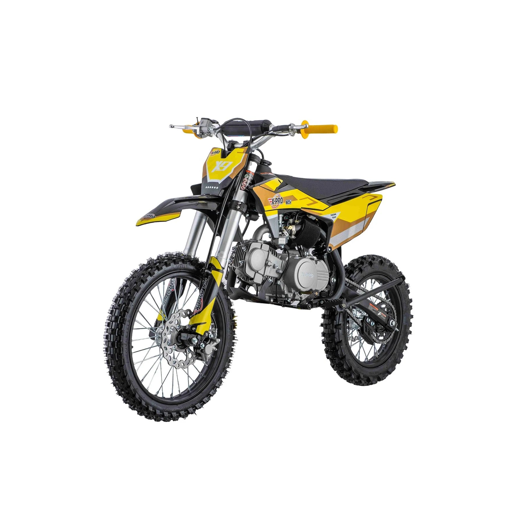 X-PRO X9 125cc Dirt Bike with 4-Speed Manual Transmission, Kick Start, Big 17in/14in Tires! Zongshen Brand Engine!